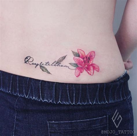 floral lower back tattoo designs